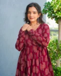 Rayon Digital Printed Anghrakha Kurti with Bottom
