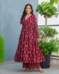Rayon Digital Printed Anghrakha Kurti with Bottom