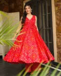 Heavy Rayon Digital Printed Anghrakha Kurti with Bottom