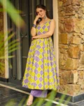 Heavy Rayon Digital Printed Anghrakha Kurti with Bottom