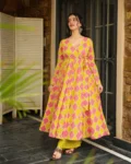 Heavy Rayon Digital Printed Anghrakha Kurti with Bottom