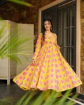 Heavy Rayon Digital Printed Anghrakha Kurti with Bottom