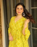 Heavy Rayon Digital Printed Anghrakha Kurti with Bottom