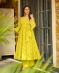 Heavy Rayon Digital Printed Anghrakha Kurti with Bottom
