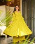 Heavy Rayon Digital Printed Anghrakha Kurti with Bottom