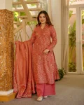 Cambric Cotton Straight Printed Kurti Set with Bottom & Dupatta