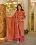 Cambric Cotton Straight Printed Kurti Set with Bottom & Dupatta