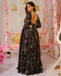 Heavy Airtex Chinon Digital Printed Tier Lehenga Set