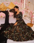 Heavy Airtex Chinon Digital Printed Tier Lehenga Set