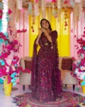 Heavy Airtex Chinon Digital Printed Tier Lehenga Set