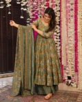 Pure Muslin Digital Printed Kurti Set with Bottom & Dupatta (3 PCS)
