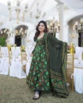 Pure Muslin Digital Printed Kurti Set with Bottom & Dupatta