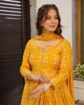 Pure Muslin Digital Printed Kurti Set with Bottom & Dupatta