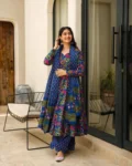 Pure Muslin Digital Printed Kurti Set with Bottom & Dupatta