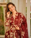 Muslin Digital Printed Kurti Set with Bottom & Dupatta
