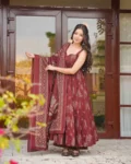 Muslin Digital Printed Kurti Set with Bottom & Dupatta