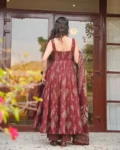 Muslin Digital Printed Kurti Set with Bottom & Dupatta