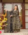 Muslin Digital Printed Kurti Set with Bottom & Dupatta