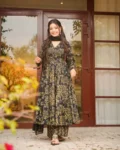 Muslin Digital Printed Kurti Set with Bottom & Dupatta