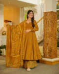 Muslin Digital Printed Kurti Set with Bottom & Dupatta