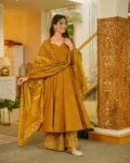 Muslin Digital Printed Kurti Set with Bottom & Dupatta