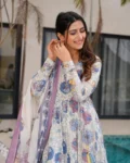 Muslin Digital Printed Kurti Set with Bottom & Dupatta