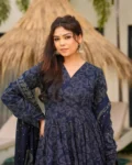 Muslin Digital Printed Kurti Set with Bottom & Dupatta