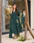 Muslin Digital Printed Kurti Set with Bottom & Dupatta