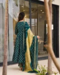 Muslin Digital Printed Kurti Set with Bottom & Dupatta