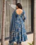 Muslin Digital Printed Kurti Set with Bottom & Dupatta (3 PCS)
