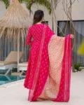 Pure Muslin Digital Printed Kurti Set with Bottom & Dupatta