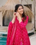 Pure Muslin Digital Printed Kurti Set with Bottom & Dupatta