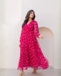 Heavy Faux Georgette Fully Flared Digital Printed Anarkali Gown