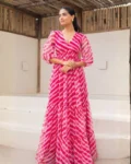 Heavy Faux Georgette Fully Flared Digital Printed Anarkali Gown