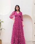 Heavy Faux Georgette Fully Flared Digital Printed Anarkali Gown