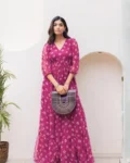 Heavy Faux Georgette Fully Flared Digital Printed Anarkali Gown