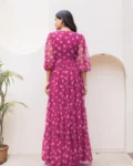 Heavy Faux Georgette Fully Flared Digital Printed Anarkali Gown
