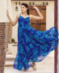 Heavy Faux Georgette Fully Flared Digital Printed Anarkali Gown