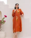 Heavy Kota Checks Digital Printed Long Gown Dress