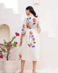 Heavy Kota Checks Digital Printed Long Gown Dress