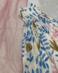 Heavy Dola Silk Digital Printed Gown with Organza Pearl Work Dupatta