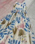 Heavy Dola Silk Digital Printed Gown with Organza Pearl Work Dupatta