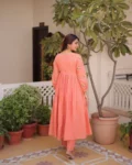 Premium Cotton Embroidered Kurti Pant Set