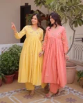 Premium Cotton Embroidered Kurti Pant Set