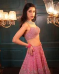 Carnival Designer Net Lehenga with Rainbow Sequins Work