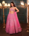 Carnival Designer Net Lehenga with Rainbow Sequins Work
