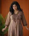 Heavy Thread Embroidered Cotton Cord Set