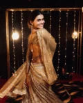 Kasturi Silk Georgette Lehenga Choli with Dori & Sequins Work