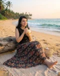Women's Pure Cotton Top & Skirt Co-Ord Set