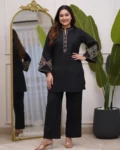 Women's Premium Cotton Embroidered Co-Ord Set